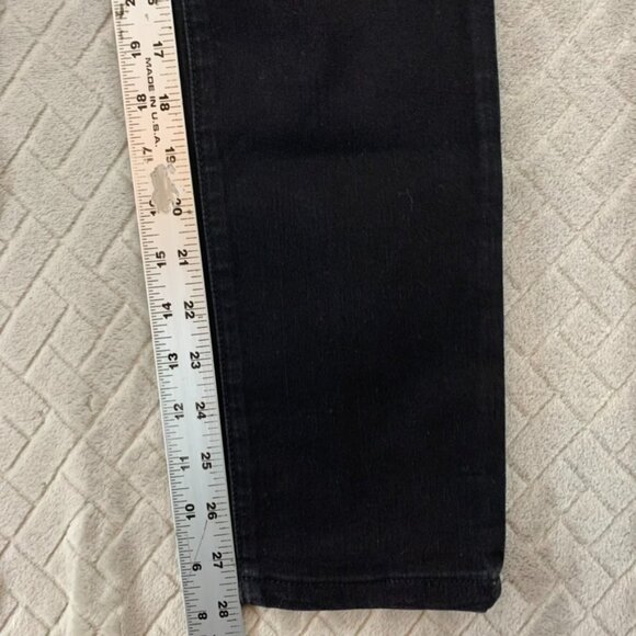 Calvin Klein Womans 28 Denim Jeans Black Ultimate Skinny Mid Rise Stretch Grunge - Picture 9 of 15
